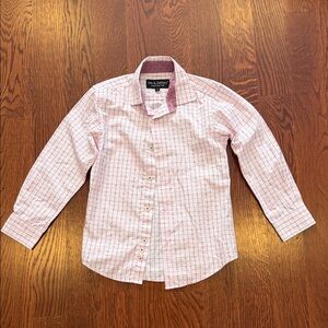 Boys Pink Checkered button down Shirt